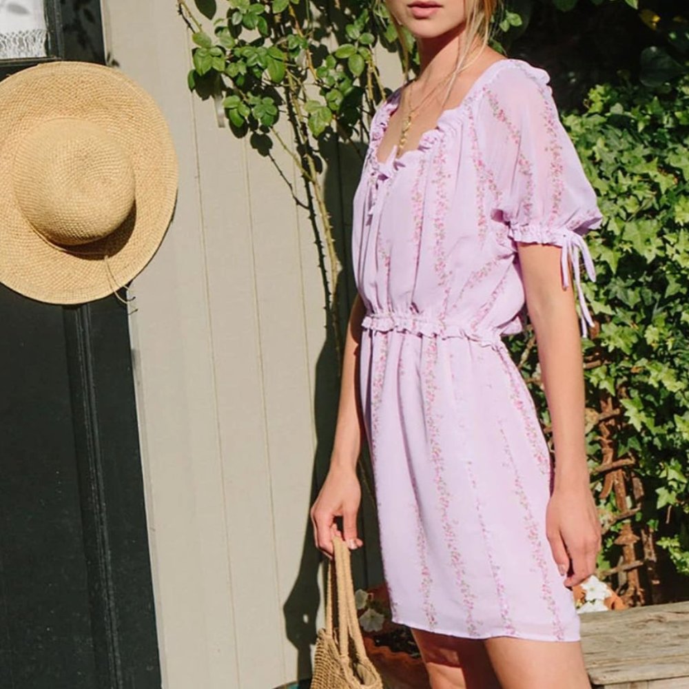 DAFFODIL DRESS - PURPLE FLORAL DRESS